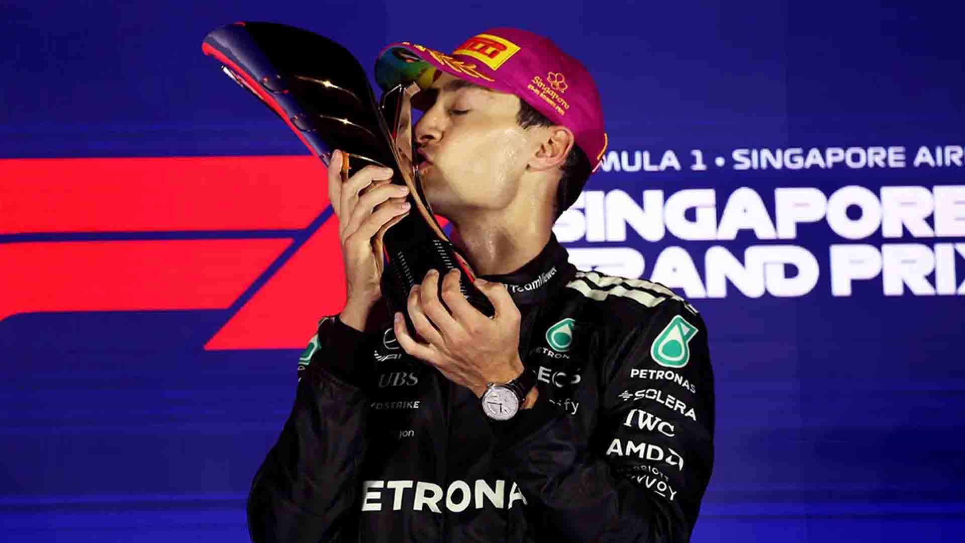 Russell Juara di Singapura, McLaren Kunci Gelar Konstruktor di Tengah Drama Internal
