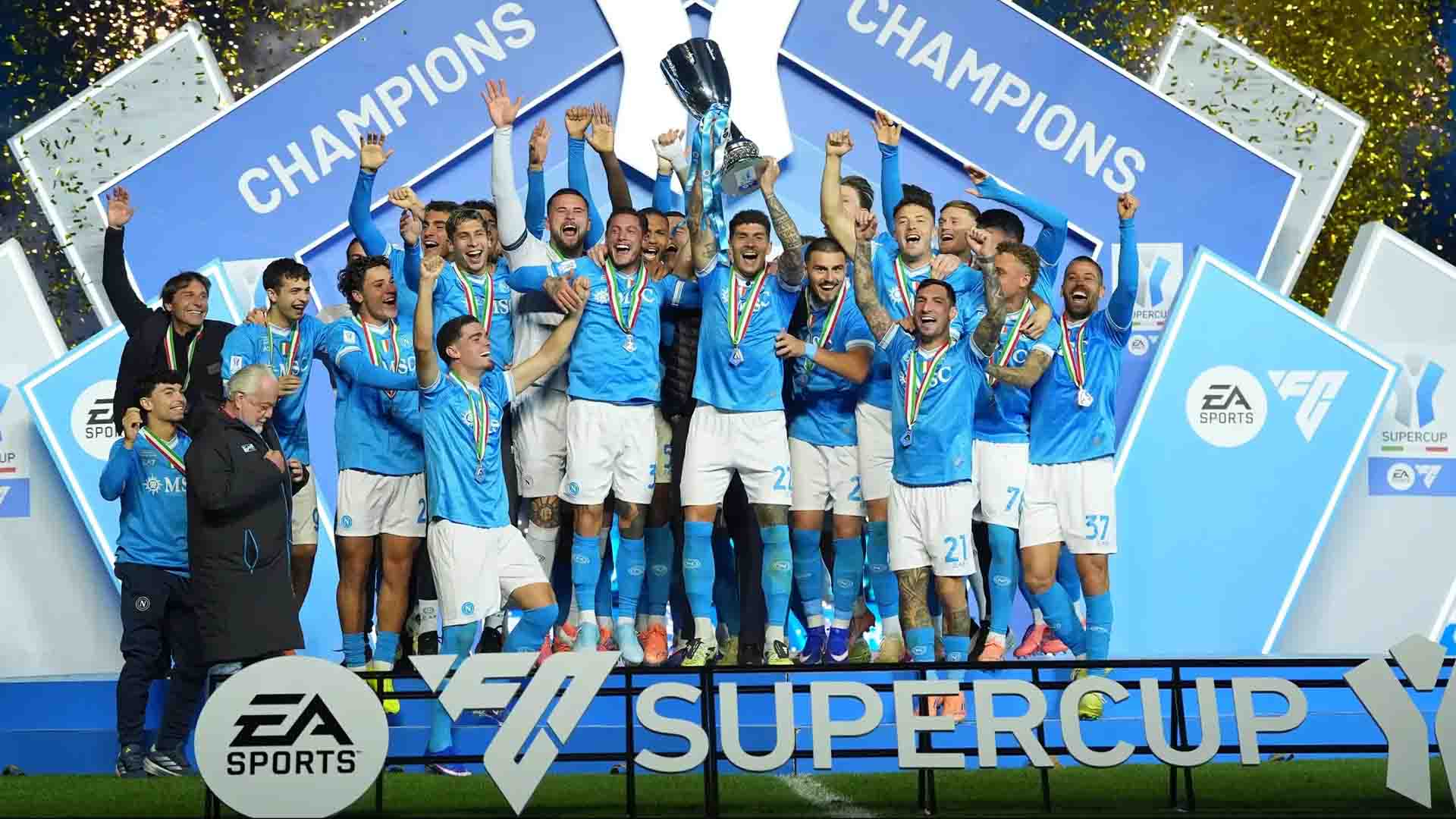 Napoli 2-0 Bologna: Brace Neres Segel Gelar Supercoppa Italiana 2025