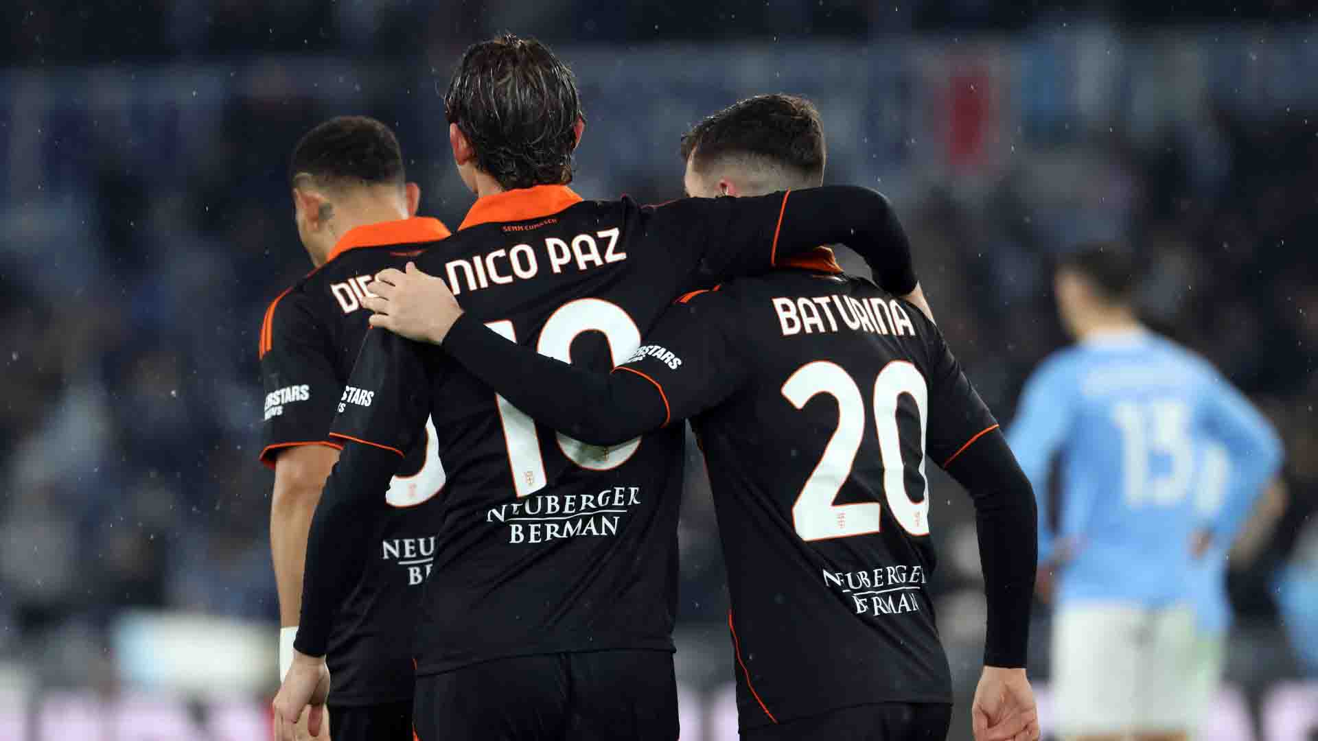 Nico Paz Menggila saat Como Bantai Lazio 3-0 di Olimpico