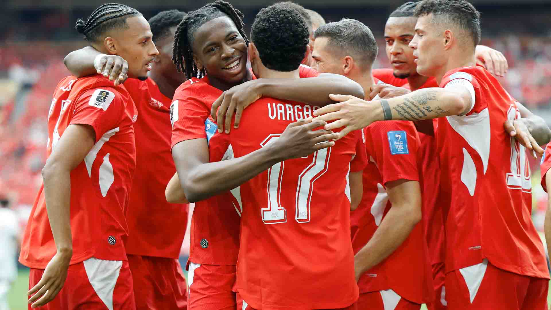 Swiss 2-1 Kanada: Gol Vargas dan Manzambi Amankan Status Juara Grup B